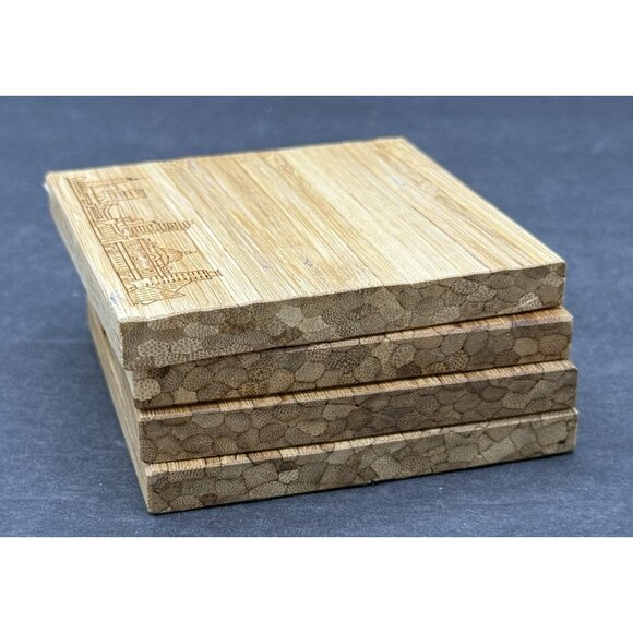 Recycled Chopsticks Coasters By ChopValue - L.A. & Mexico City Skylines Set of 4 - Picture 8 of 8